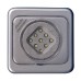 Φωτιστικό τοίχου Weather Spot Light GR-80/W/SL στεγανό IP65 με ασημί περίβλημα Olympia Electronics 923080002